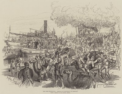 The Nile Expedition, Arrival of Post-Boat at Assouan by Melton Prior